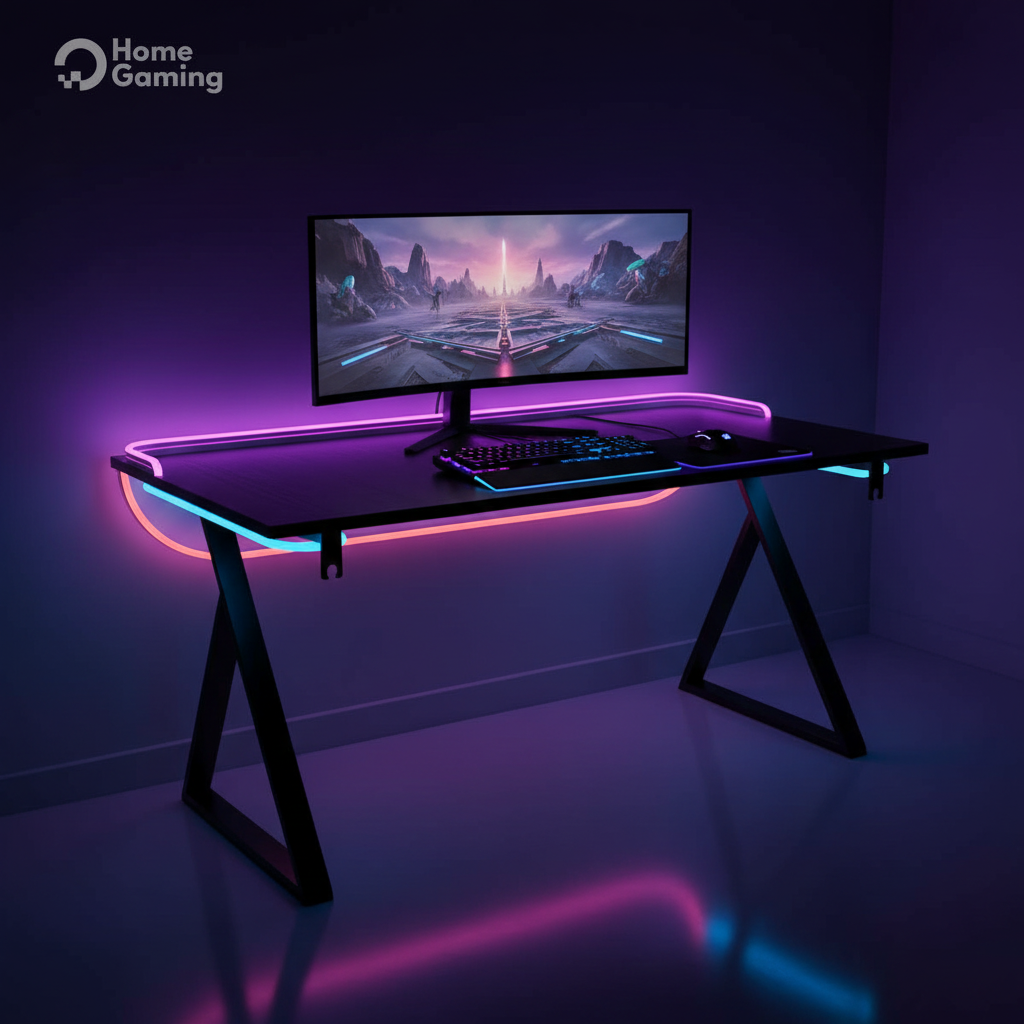 LED gaming setup